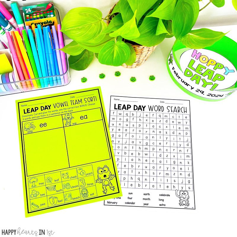 Leap Day 2024 activities for kids free Leap Year in the classroom ideas