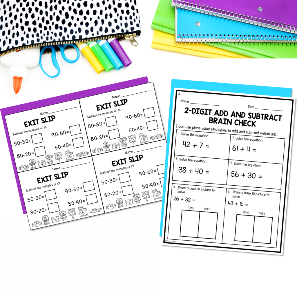 2 digit addition assessment 1st grade