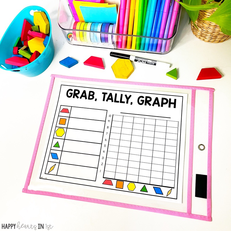 Data and graphing math centers 1st grade