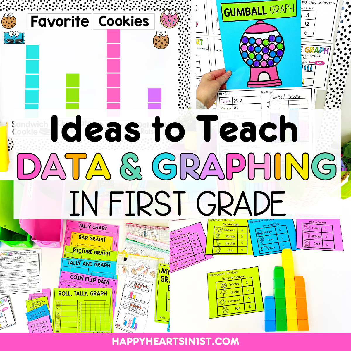 DATA and Graphing 1st Grade activities Worksheets math centers ideas