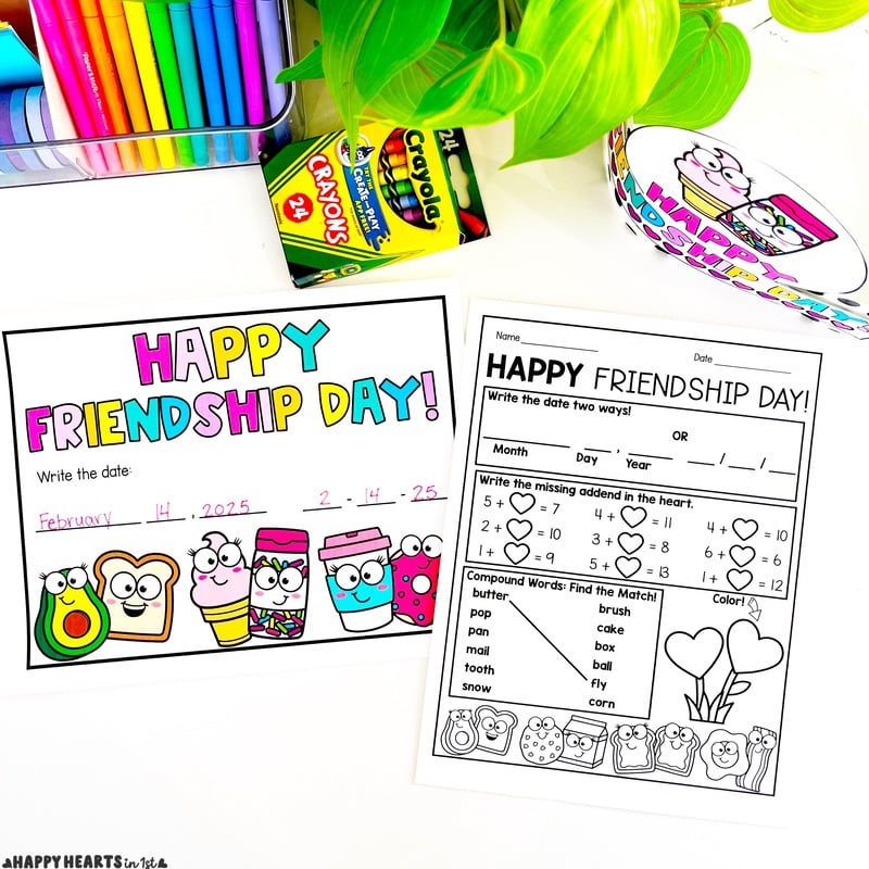 Valentine's Day Activities for the classroom Morning Work and Coloring Page