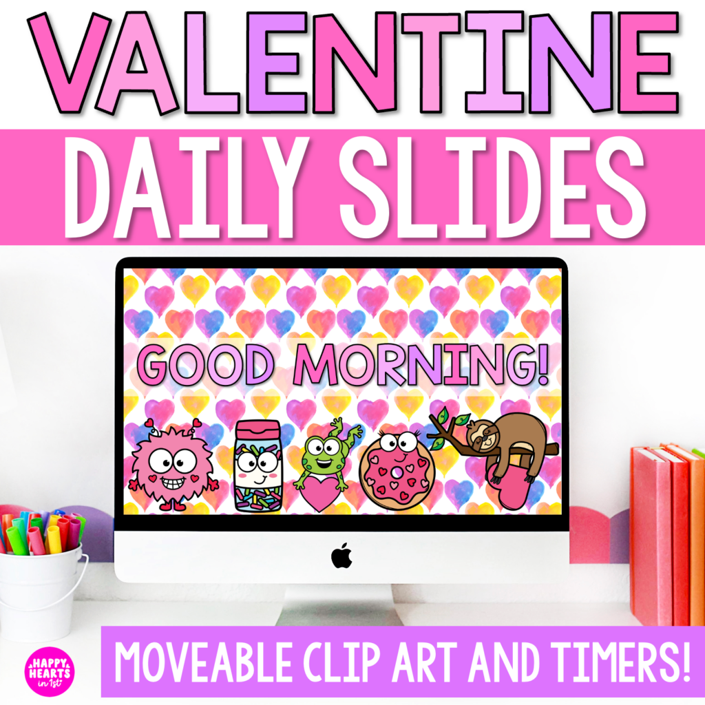 Valentine's Day Slides 1st Grade February Classroom Activities