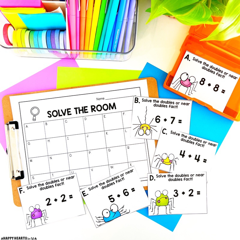 Doubles and Doubles +1 Math Center 1st grade