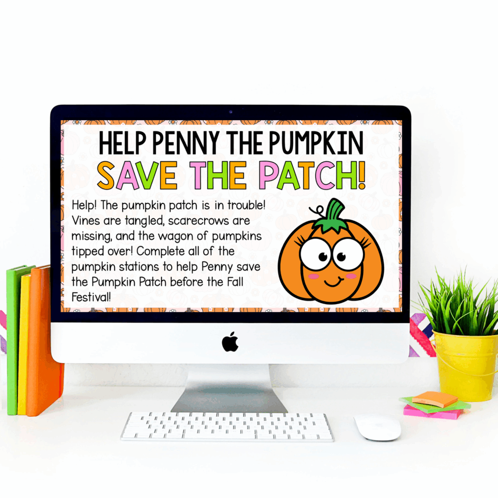 Pumpkin activities 1st grade slides