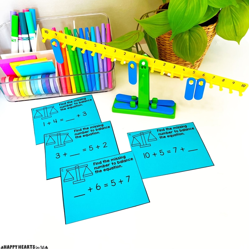 balancing equations in 1st grade number balance