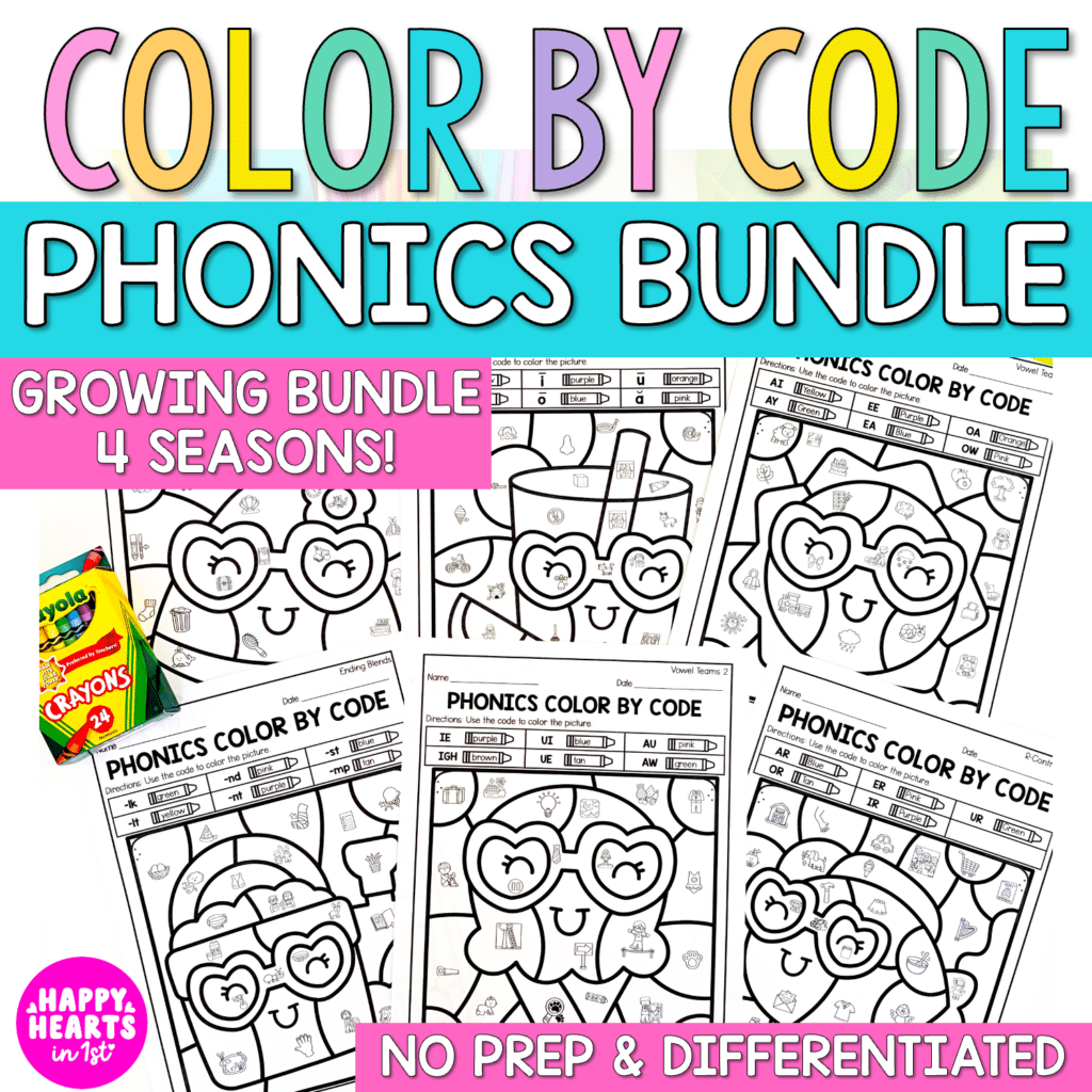phonics review 1st grade end of year phonics activities phonics worksheets 1st grade color by code