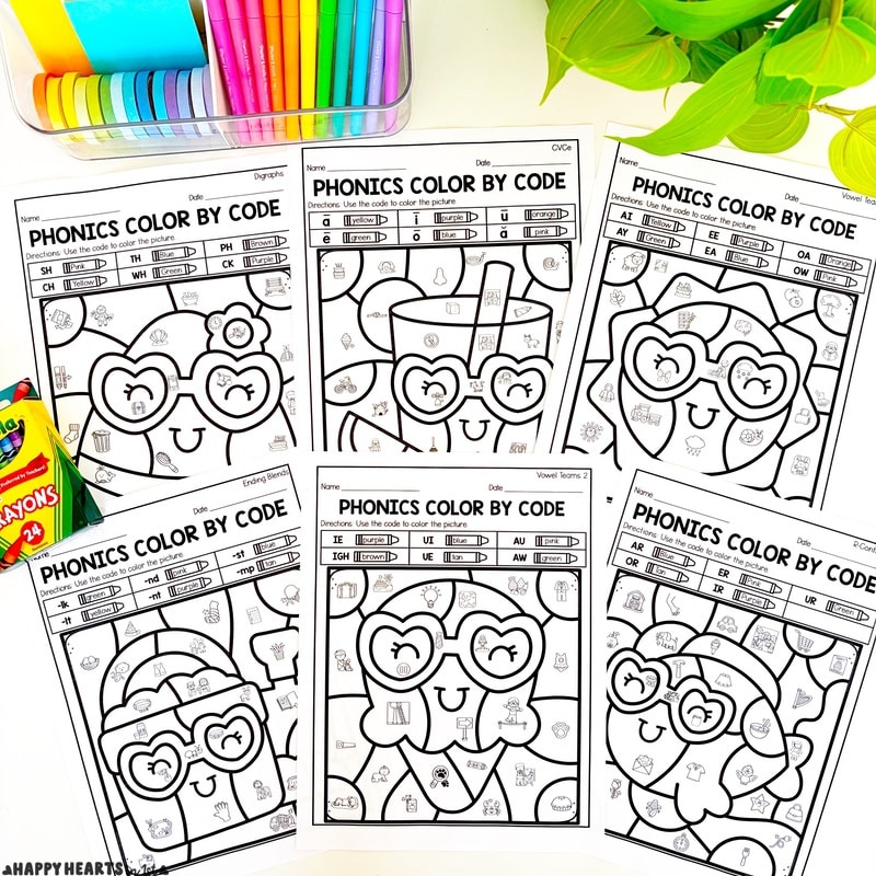 phonics review 1st grade end of year phonics activities phonics worksheets 1st grade color by code
