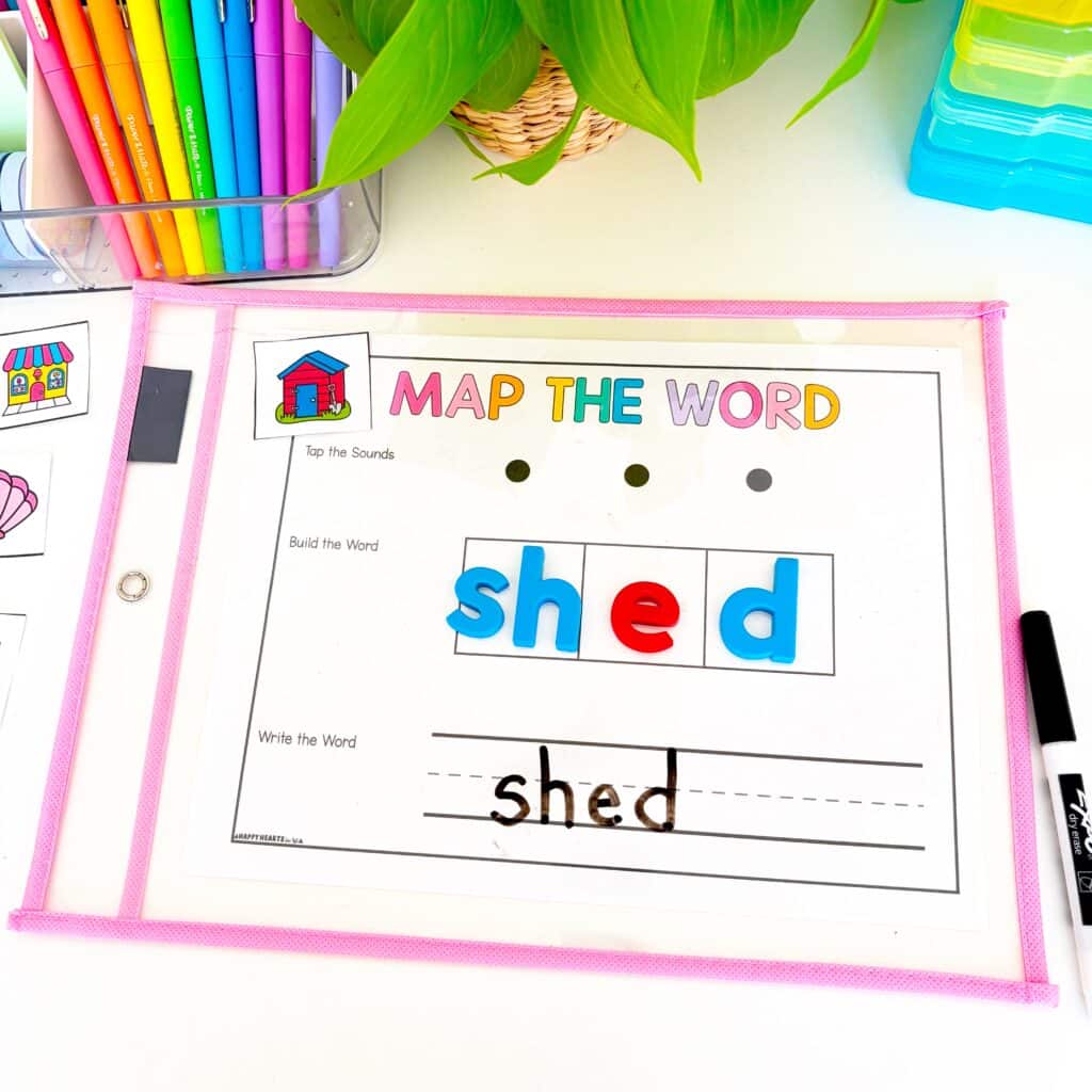 mapping words science of reading 1st grade literacy centers